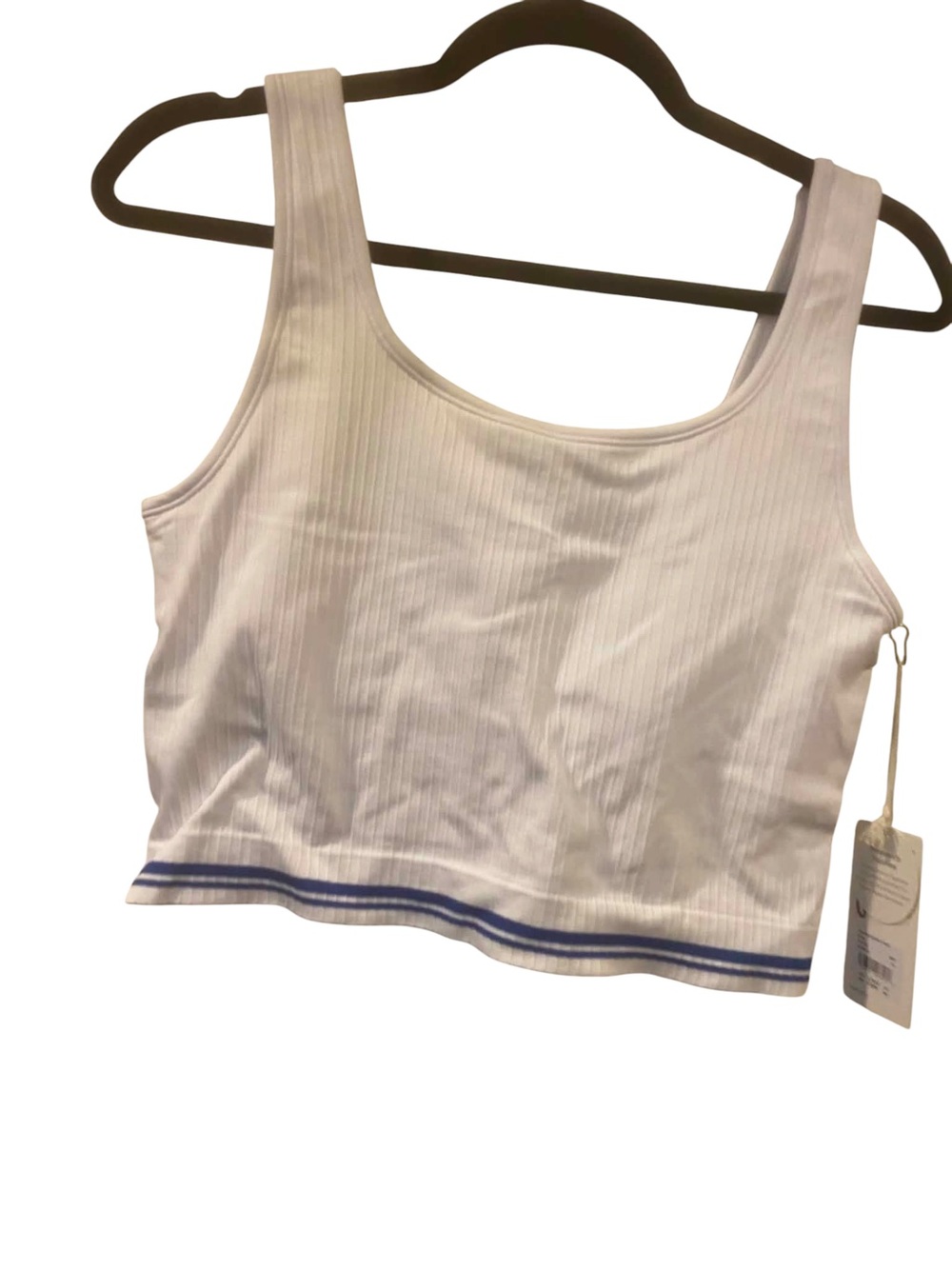 NWT Vuori Seamless Euphoric Tank WHITE/BlUE Size XL